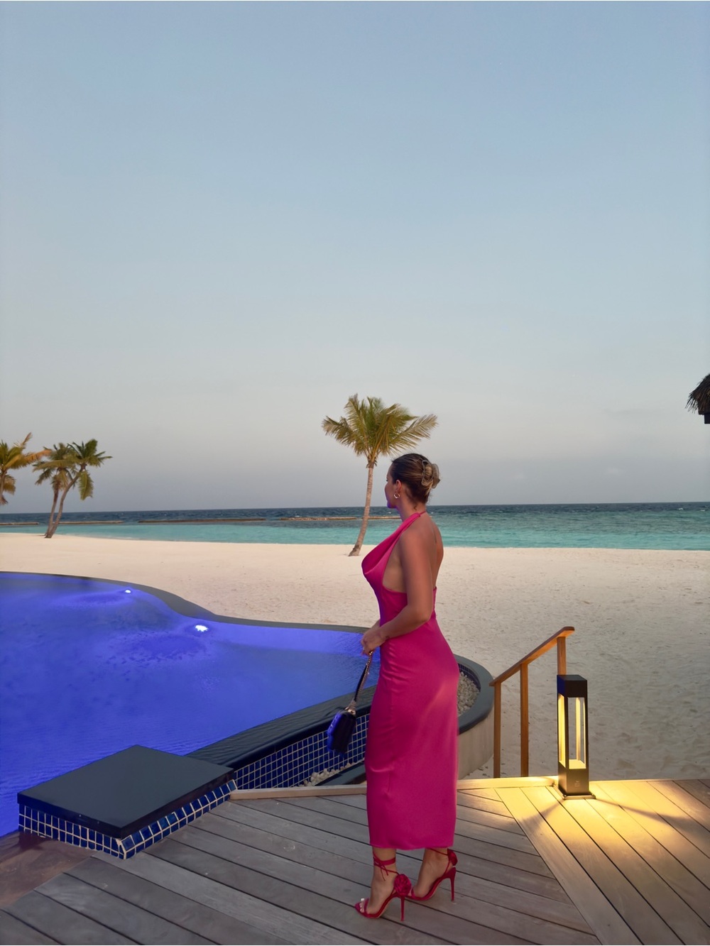 Zara Pink Halter Maxi Dress